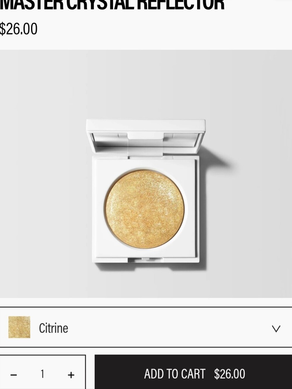✨ BNIB Makeup By Mario Master Crystal Reflector - CITRINE ✨ BRAND NEW!